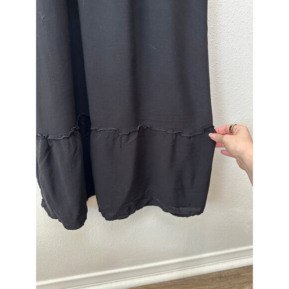 Zesica Women’s Black Tie-Strap Smocked Maxi Dress US S - Picture 4 of 15